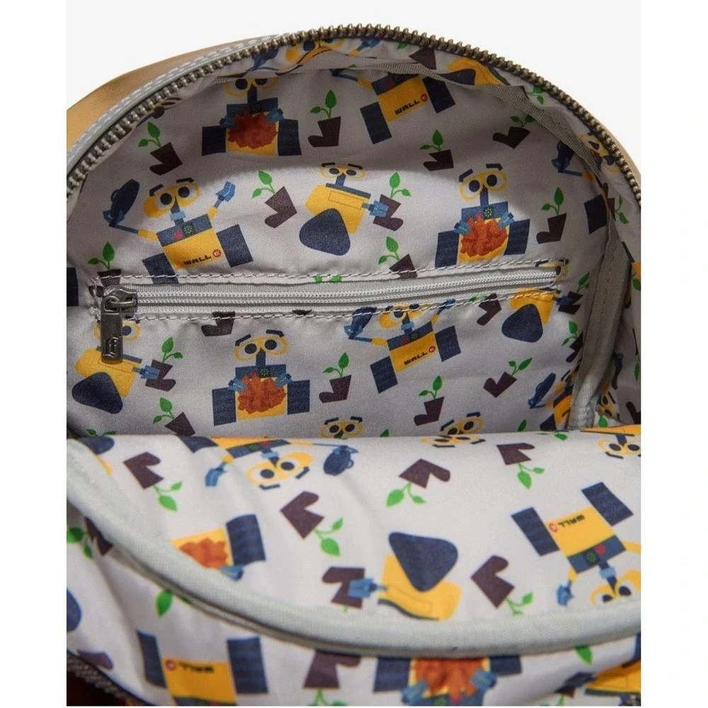 NWT‎ Loungefly Disney Pixar WALL-E Metallic WALL-E Figural Backpack & WALLET!